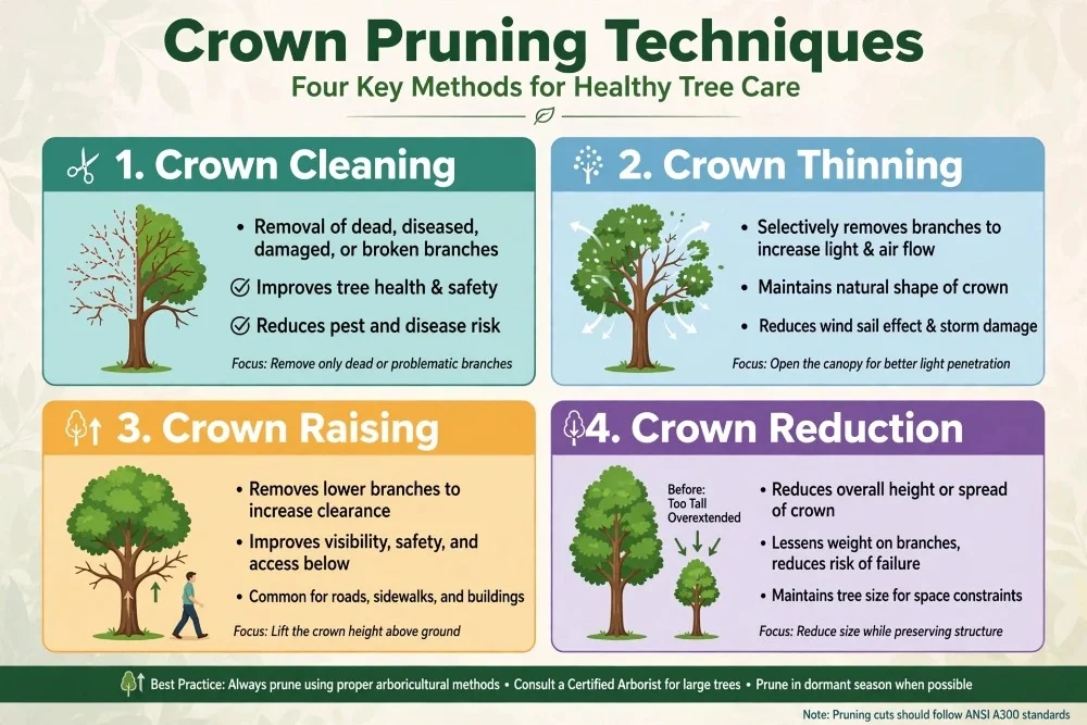Crown pruning techniques